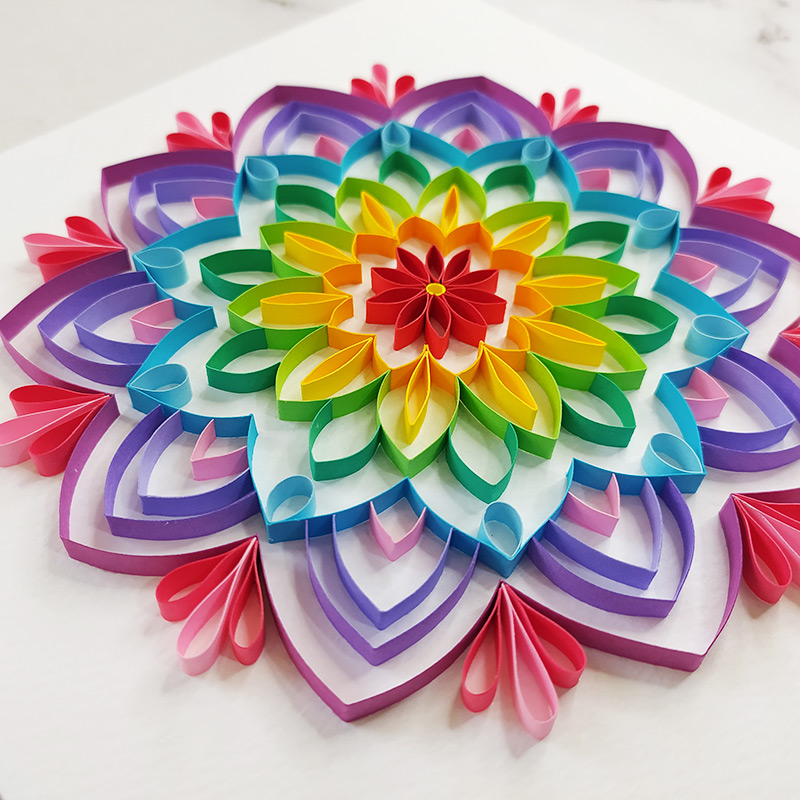 Colorful Mandala Paper Quilling