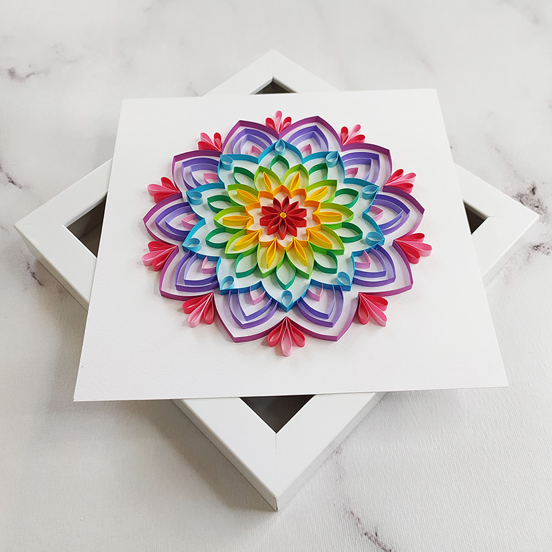 Colorful Linear Mandala Quilling