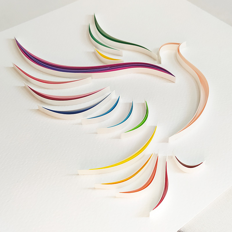 Dove Designed by Paper Quilling