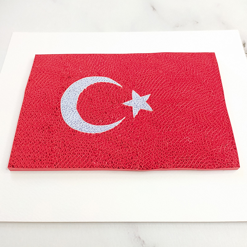 Flag of Turkey with Paper Quilling