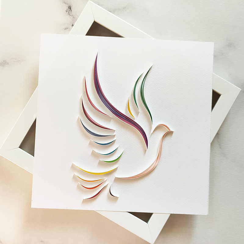 Paper Dove Decorative Frame