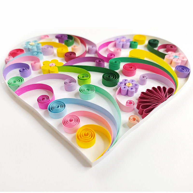 Paper Quilling Heart with Swirls