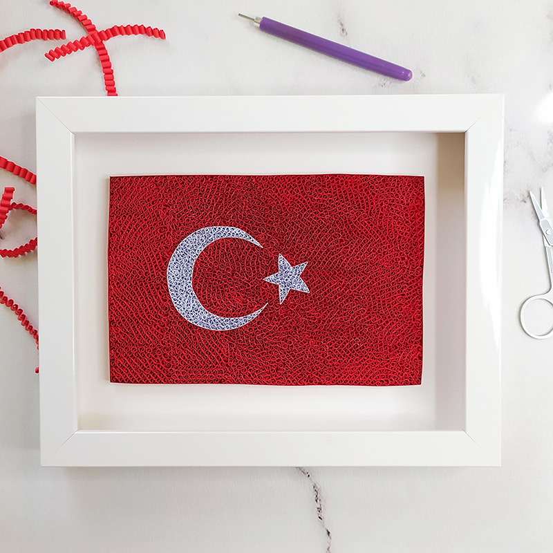 Paper Quilling Turkey Flag