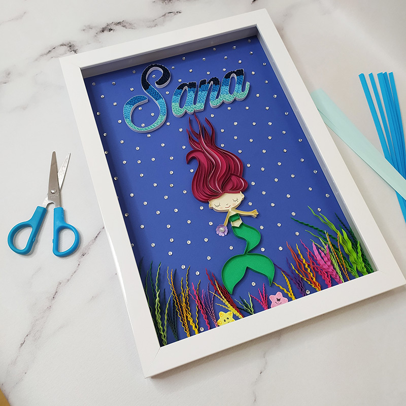 Paper Quilling Typography Frame