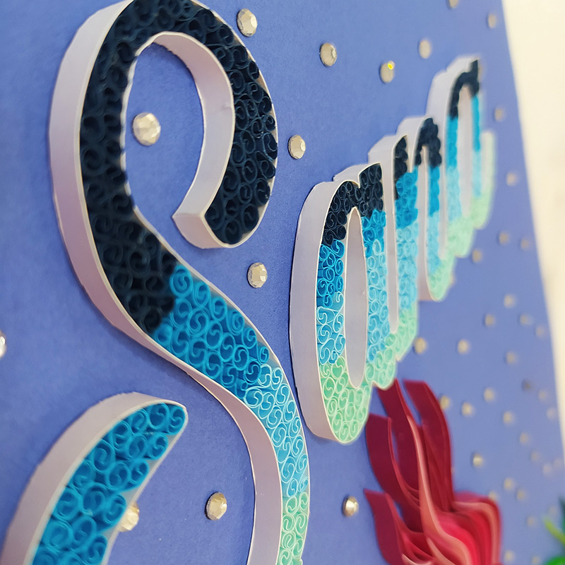 Typography Design with Paper Quilling
