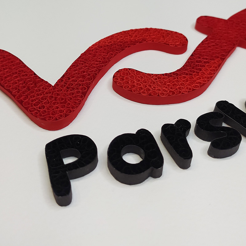 Parsvox Paper Quilling Logo