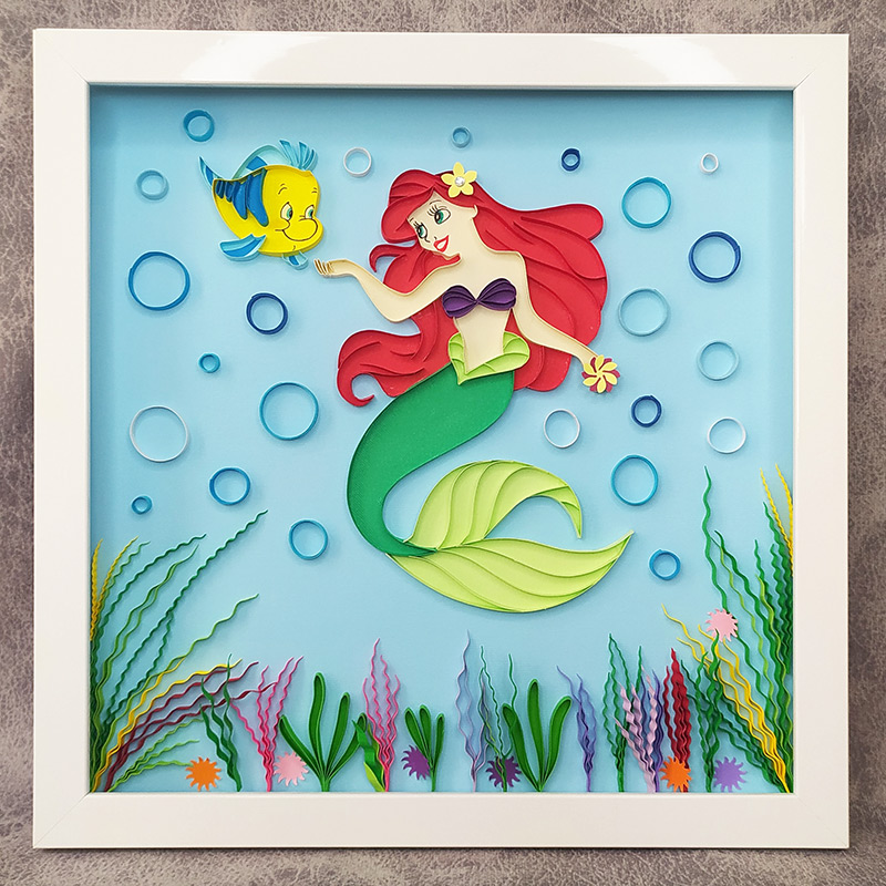 Quilling Little Mermaid Frame