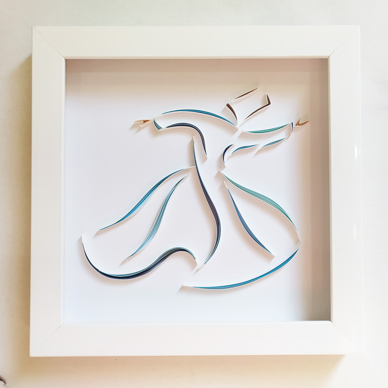 Sufi Dancer Paper Quilling Artwork
