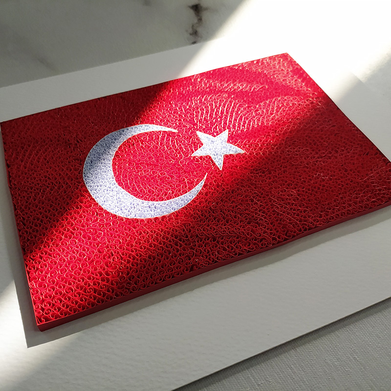 Turkey Flag Paper Quilling Details