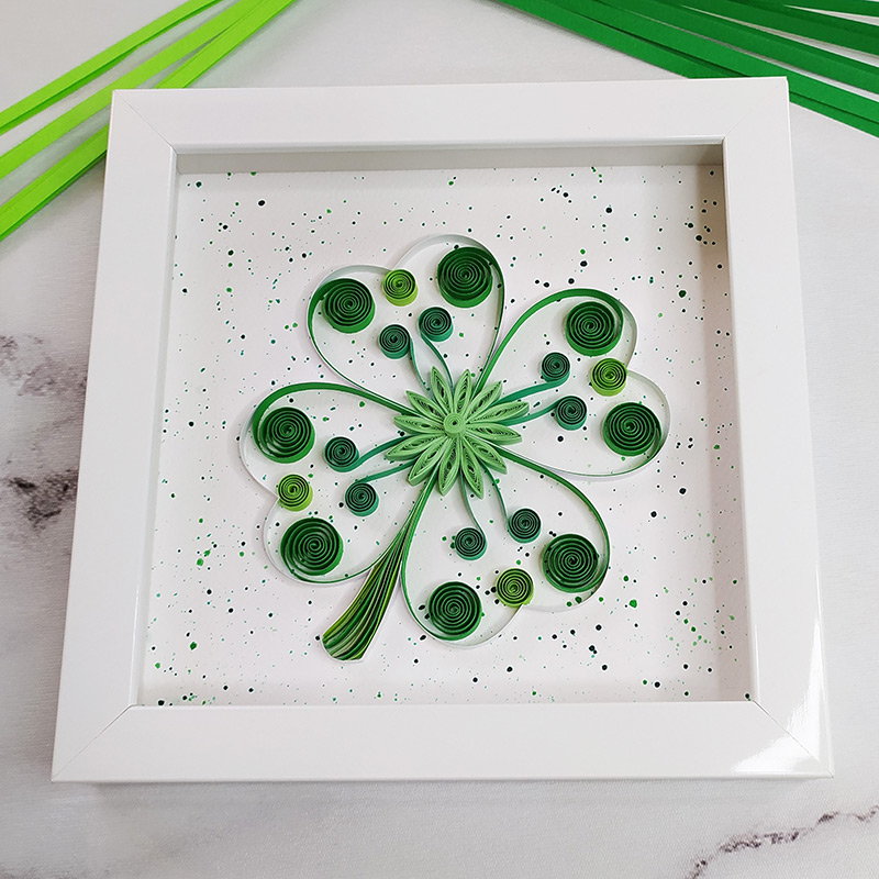 Green Clover Paper Quilling Frame Green Clover Paper Quilling Frame